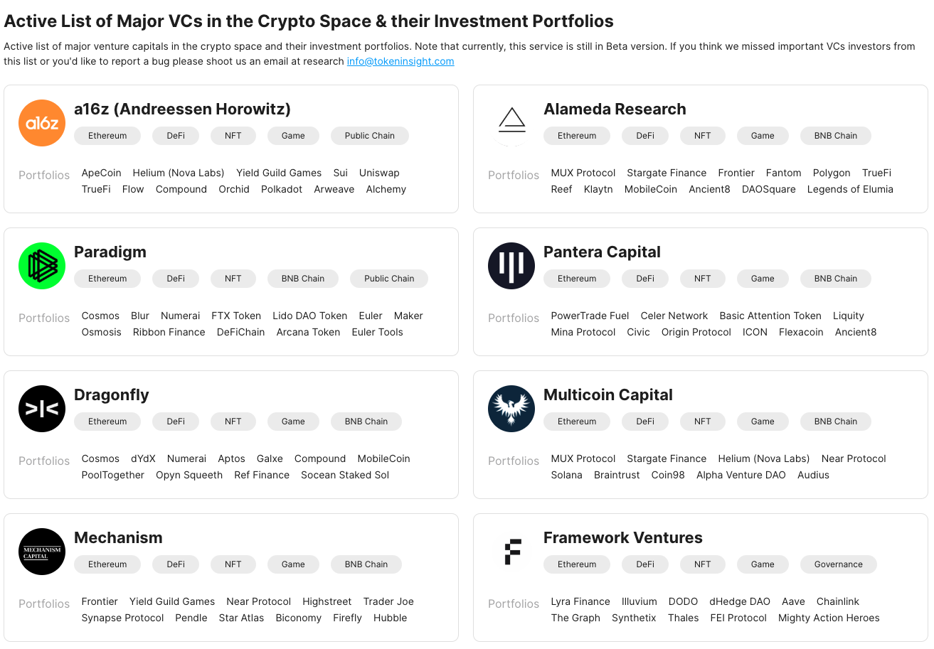 Crypto VC Fund List